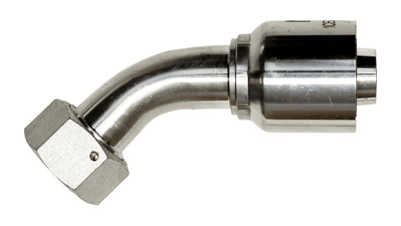 GM Series 1CEGM Female Metric L Swivel 45° Elbow 24° Cone with O-Ring