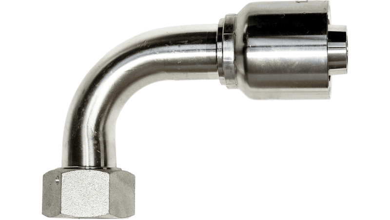 GM Series 1CFGM Female Metric L Swivel 90° Elbow 24° Cone with O-Ring