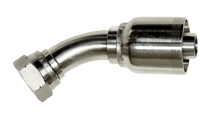 MH Series 1B1MH Female BSP Parallel Pipe Swivel 45° Elbow 60° Cone